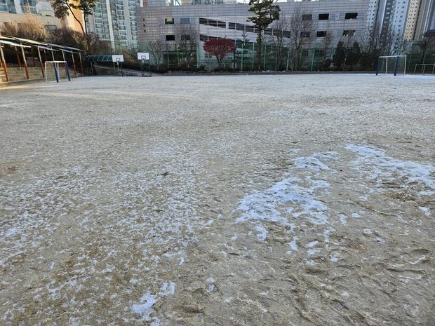 신흥동중학교 운동장 잡초 제거 전문 서비스 |  전국산업안전, 안전하고 멋진 운동장 만들기 관련 이미지