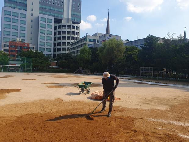 만덕동중학교 운동장 모래 보충, 안전하고 깨끗한 놀이 공간 만들어줘! 관련 이미지