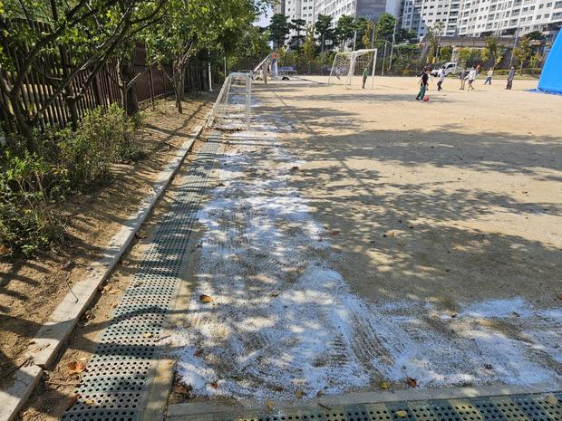장흥읍초등학교 운동장 모래보충, 전국산업안전으로 학교 건강 & 안전 보장!