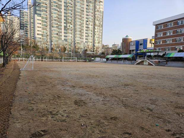 군동면유치원운동장 잡초 제거, 전국산업안전으로 안전하고 신뢰할 만한 운동 공간 만들어...