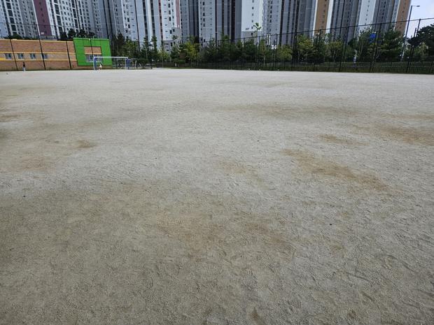 김제시 고등학교 운동장 마사토 관리 ?️  오래된 시설, 깨끗하고 안전하게!