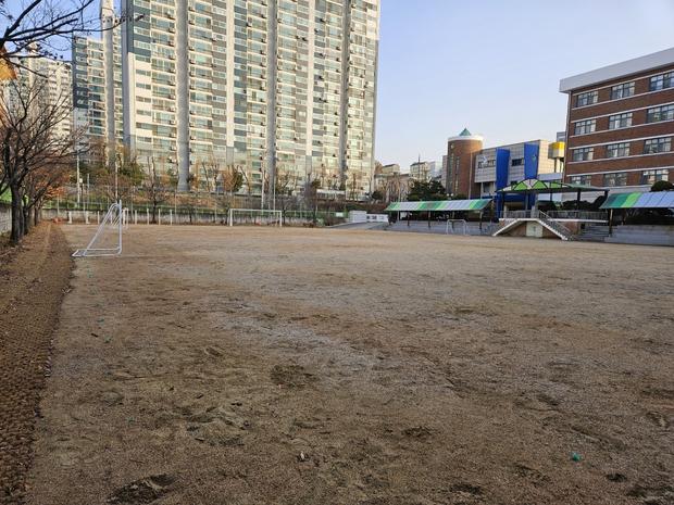 파주중학교 운동장 소금살포 ?  전문 시공으로 안정적인 놀이터를 만들어보세요!