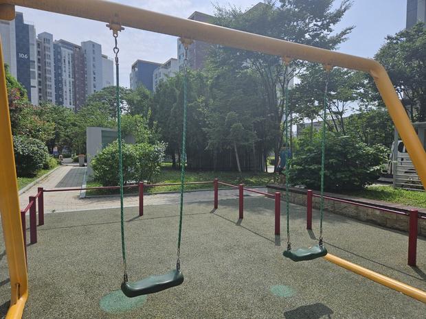 운동장 그네 교체, 연천초교, 케이스터디움! ?  ?  학교 운동장 전문가에게 최적화...