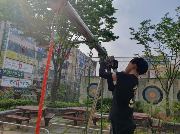 익산병설유치원 운동장 그네 교체, 안전과 쾌적한 공간 만들어 줄 케이스터디움!