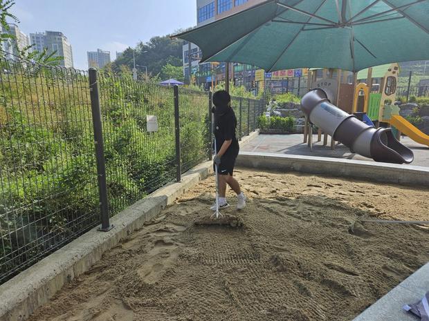 양평 어린이집 놀이터 마사토 충진! ?️ 안전 & 오래가는 설계, 케이스터디움으로 완...